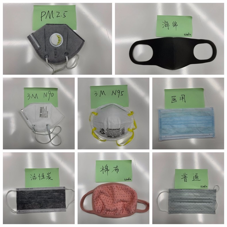 不同口罩的实验测试，通过qm球盟会·(中国)球盟会接触角测试口罩润湿性能 